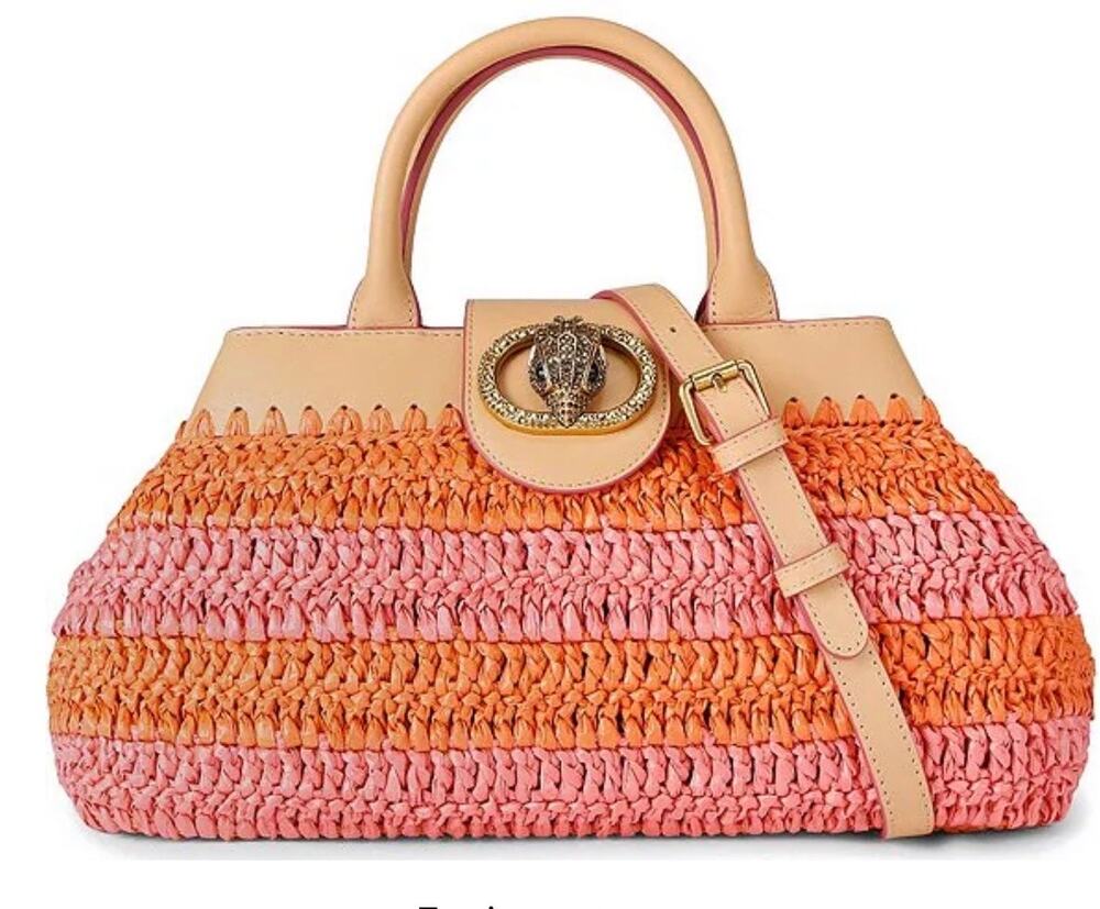 Kurt Geiger London Cabana Raffia Chelsea Handle Bag